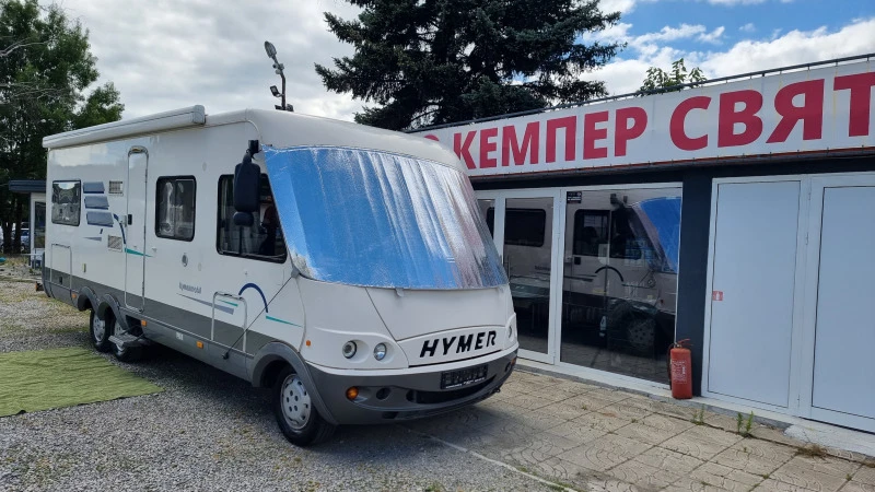 Кемпер HYMER / ERIBA B-754 РАМПА ЗА МОТОР!, снимка 1 - Каравани и кемпери - 46461329