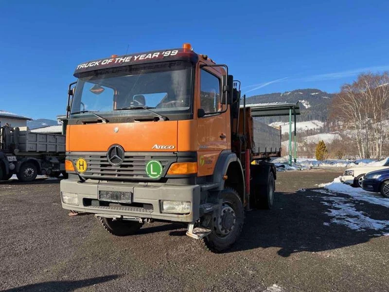 Mercedes-Benz Atego Самосвал с кран 4x4 тристранно разтоварване, снимка 1 - Камиони - 36196245