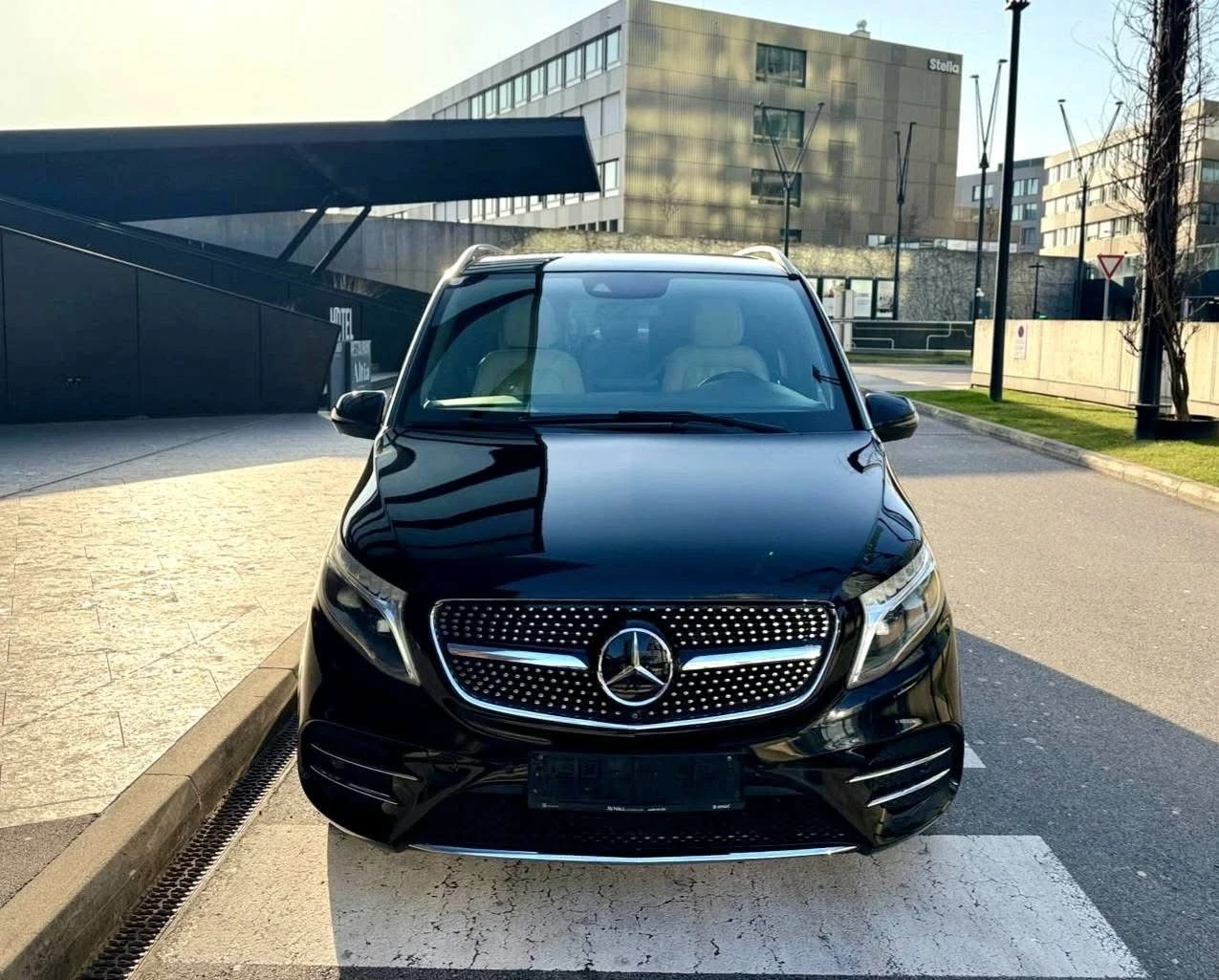 Mercedes-Benz V 250 D 7+ 1 VIP FULL AMG LINE ПАНО ЛИЗИНГ 100%, снимка 3 - Бусове и автобуси - 53892333