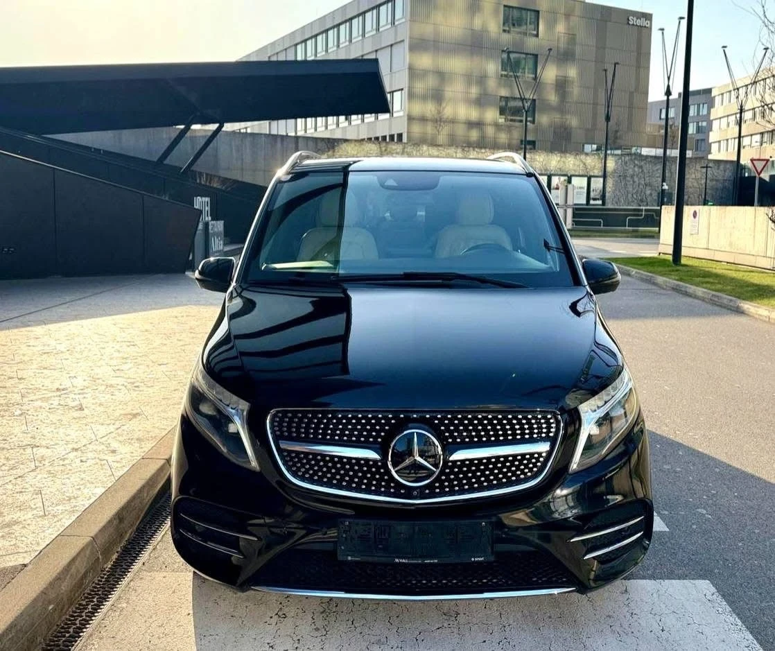 Mercedes-Benz V 250 D 7+ 1 VIP FULL AMG LINE ПАНО ЛИЗИНГ 100%, снимка 2 - Бусове и автобуси - 53892333