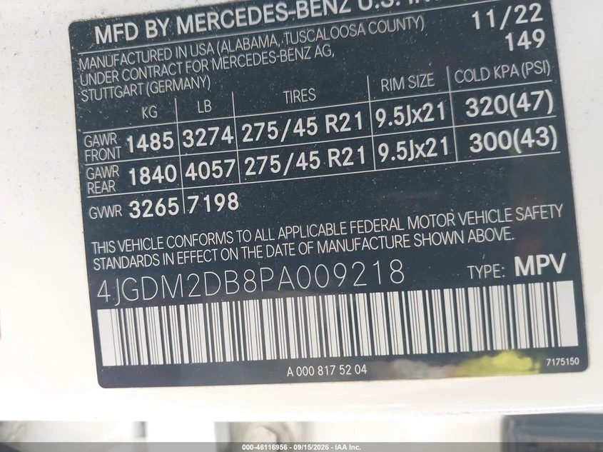 Mercedes-Benz EQS 450+ Suv, снимка 9 - Автомобили и джипове - 56218062