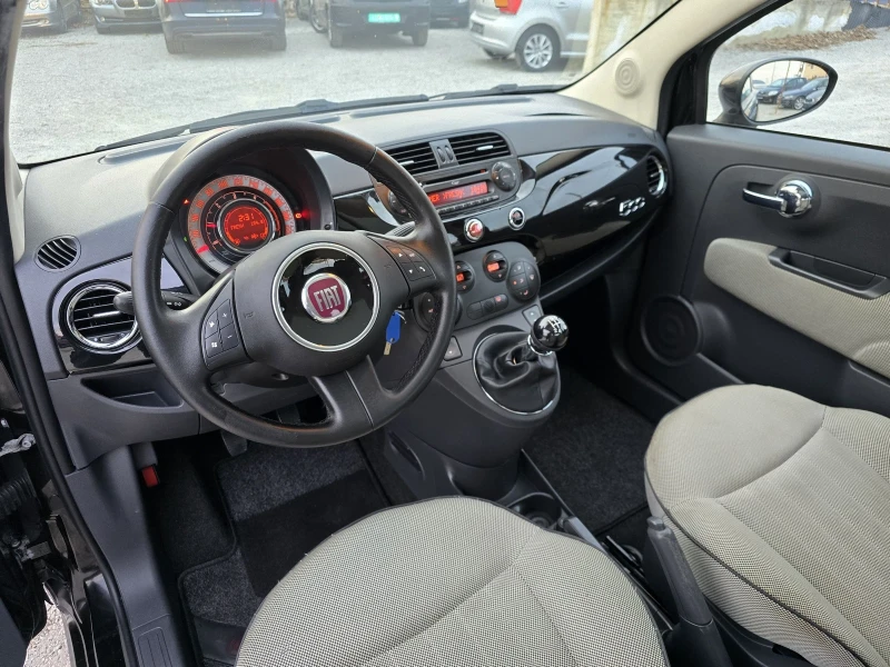 Fiat 500 1.3 M-JET 75 К.С. ПАНОРАМА / КЛИМАТРОНИК , снимка 8 - Автомобили и джипове - 49123319