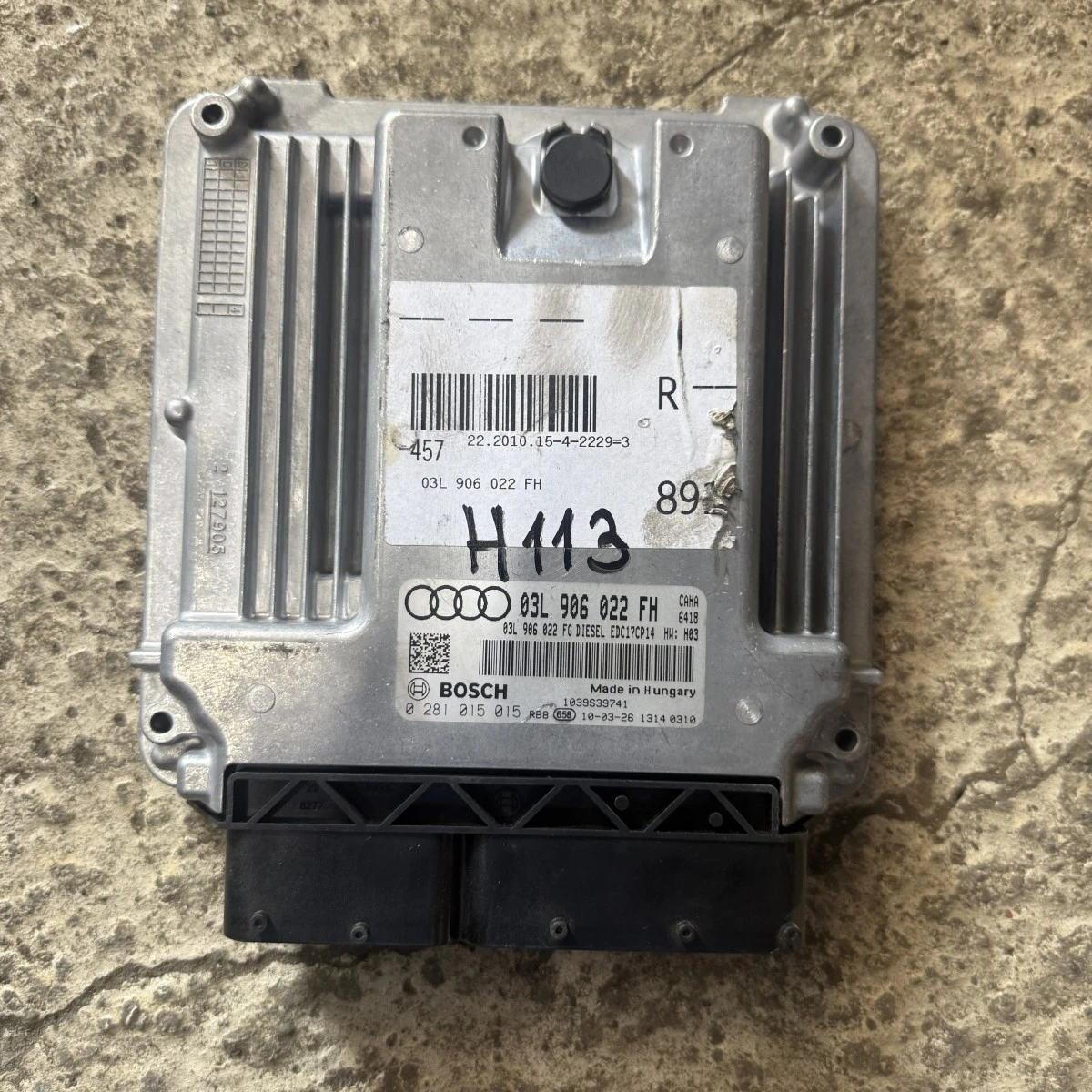 Компютър мотор двигател ECU AUDI A4 A6 A5 Q5 20tdi CaH 03L906022FH ном 113