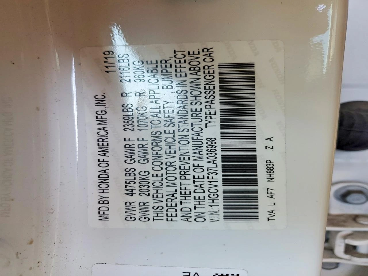 Honda Accord 1.5l Sport, снимка 12 - Автомобили и джипове - 56108404