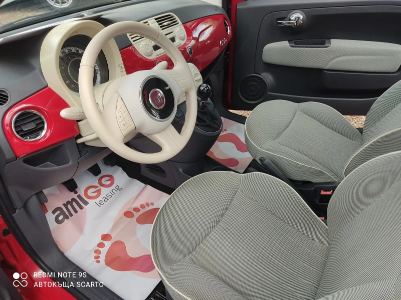 Fiat 500 1.2/69kc, бензин, климатик, панорама, 119х.км , снимка 9 - Автомобили и джипове - 51966581