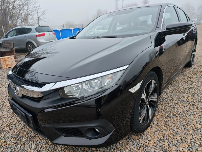 Honda Civic ВИШНА/DISTRONIC/NAV-БЪЛГАРСКИ/CARPLAY/ANDROID AUTO, снимка 1 - Автомобили и джипове - 48206284