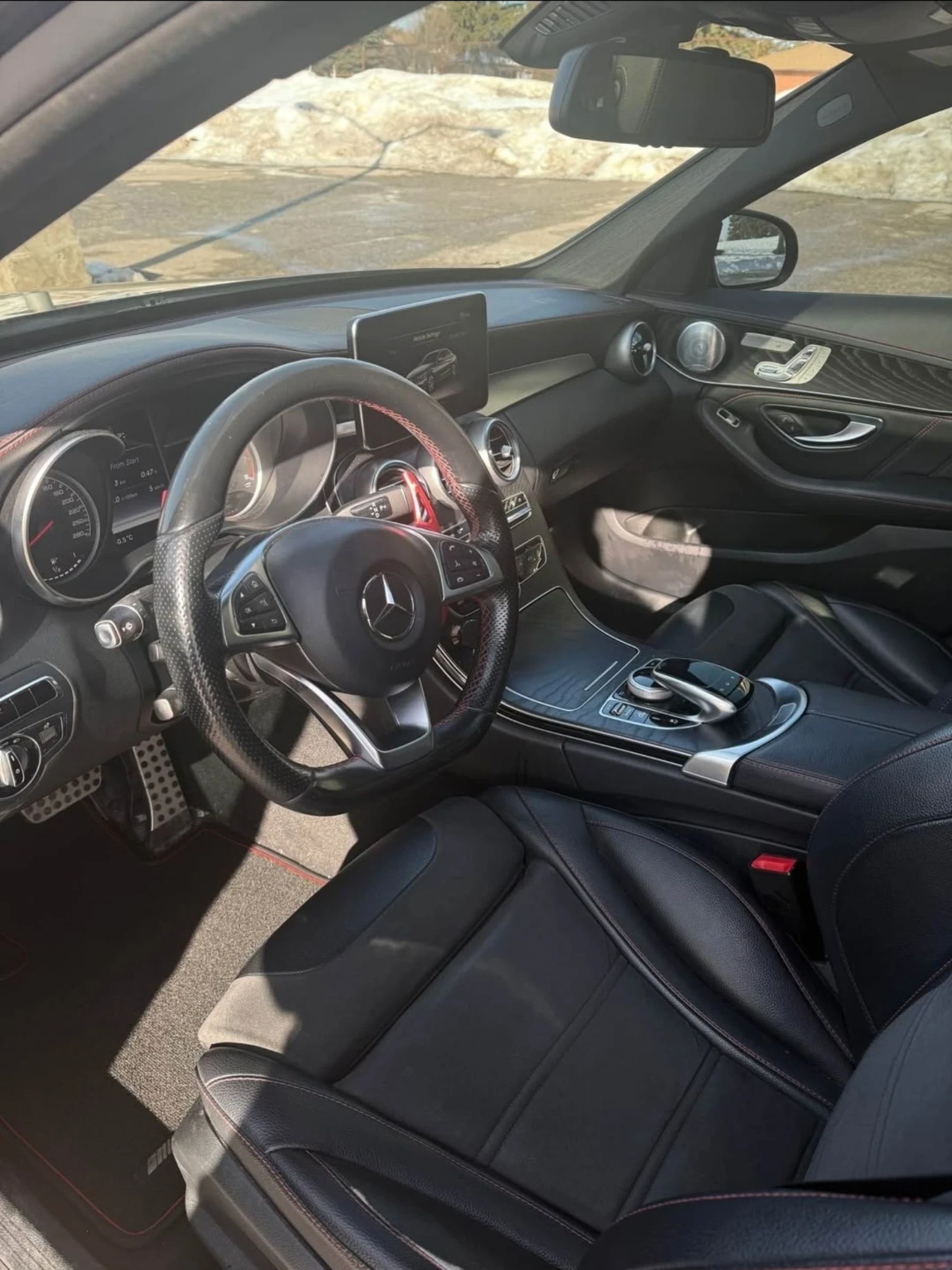 Mercedes-Benz C 450 AMG 2016/Speedshift/Burnamster/Pano/Подгрев/360/Карфак, снимка 8 - Автомобили и джипове - 53763535