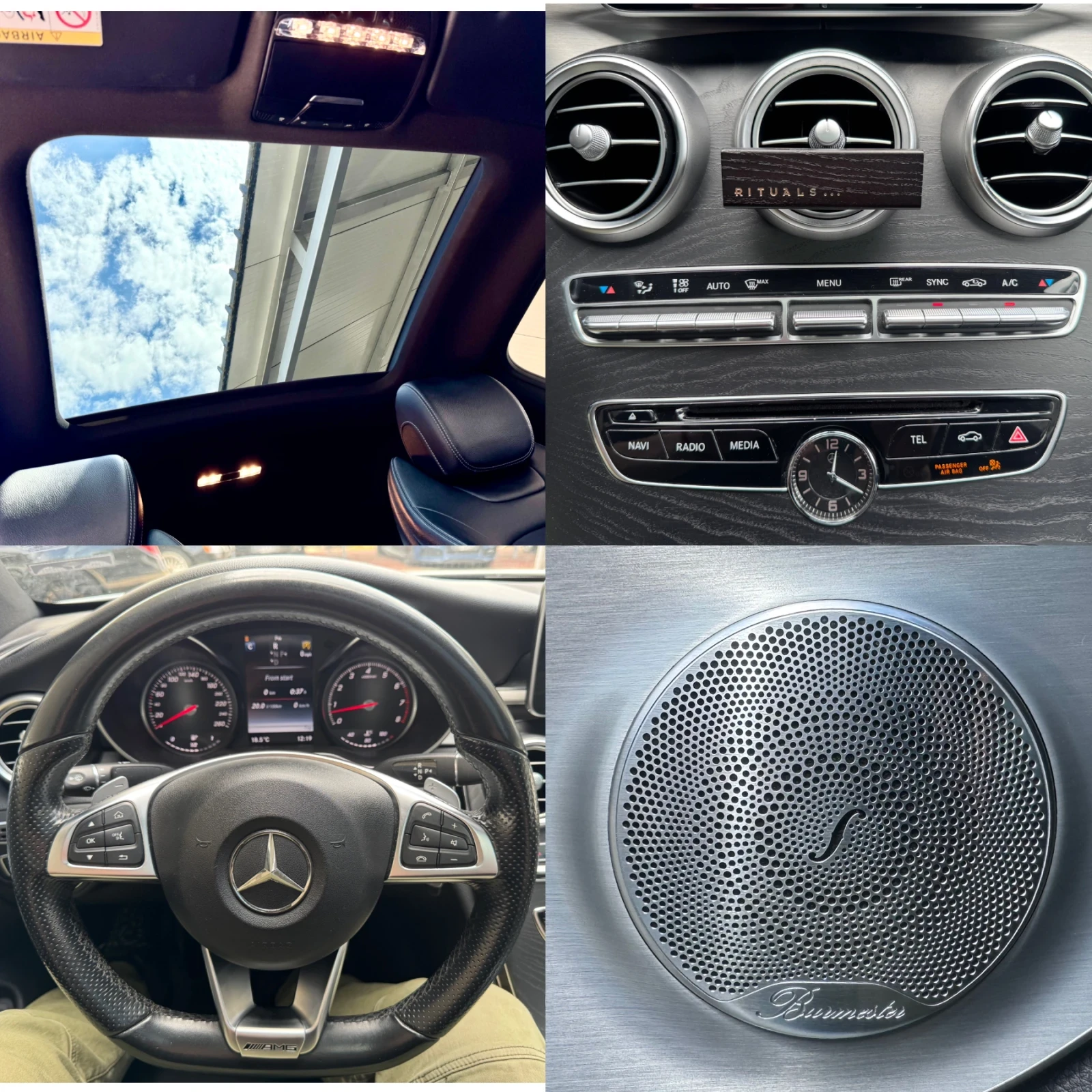 Mercedes-Benz C 250 AMG#DESIGNO#PANORAMA#ALCANTARA#BURMESTER#CAMERA#, снимка 16 - Автомобили и джипове - 54611086