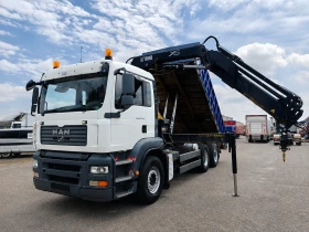 Man 26 TGA 26.320 6x2 Самосвал с кран HIAB 166E-5 HIPRO, снимка 1