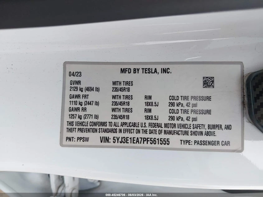 Tesla Model 3 Rear-Wheel Drive, снимка 9 - Автомобили и джипове - 55272158