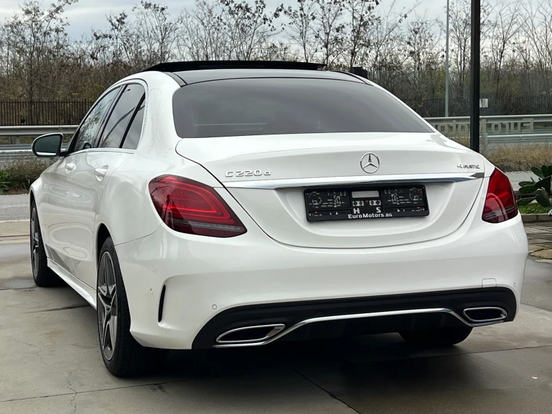 Mercedes-Benz C 220 d, 9G, 4-MATIC, AMG LINE, MULTIBEAM, CAMERA, ПОДГР, снимка 6 - Автомобили и джипове - 52693514