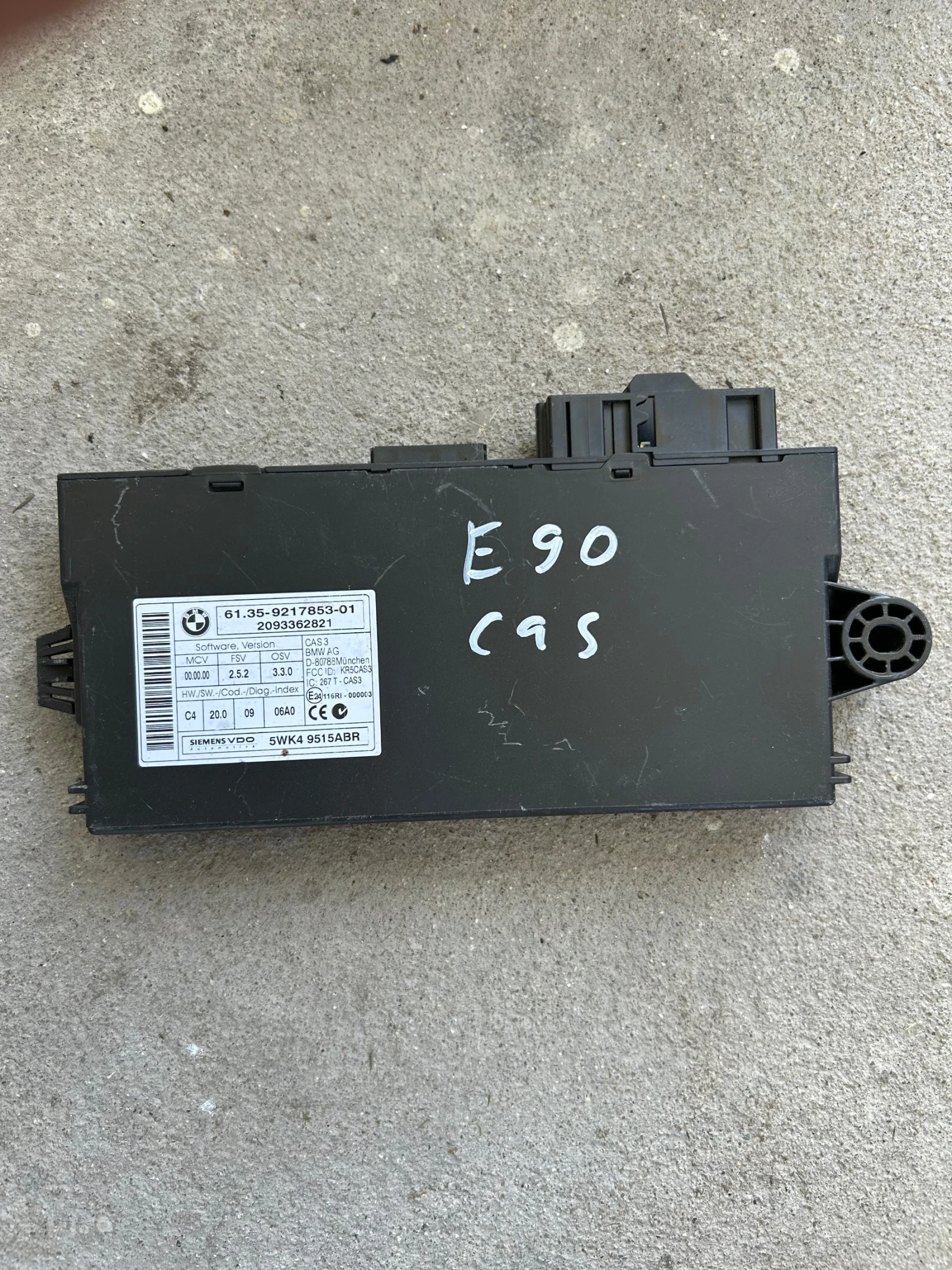 61.35-9217853-01 CAS 3 модул BMW 5WK49515ABR ,2093362821