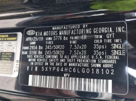 Kia Telluride 3.8L V-6 DI, DOHC, VVT, 291HP Front Wheel Drive - 14900 € / 29141.87 лв. - 76302338 14