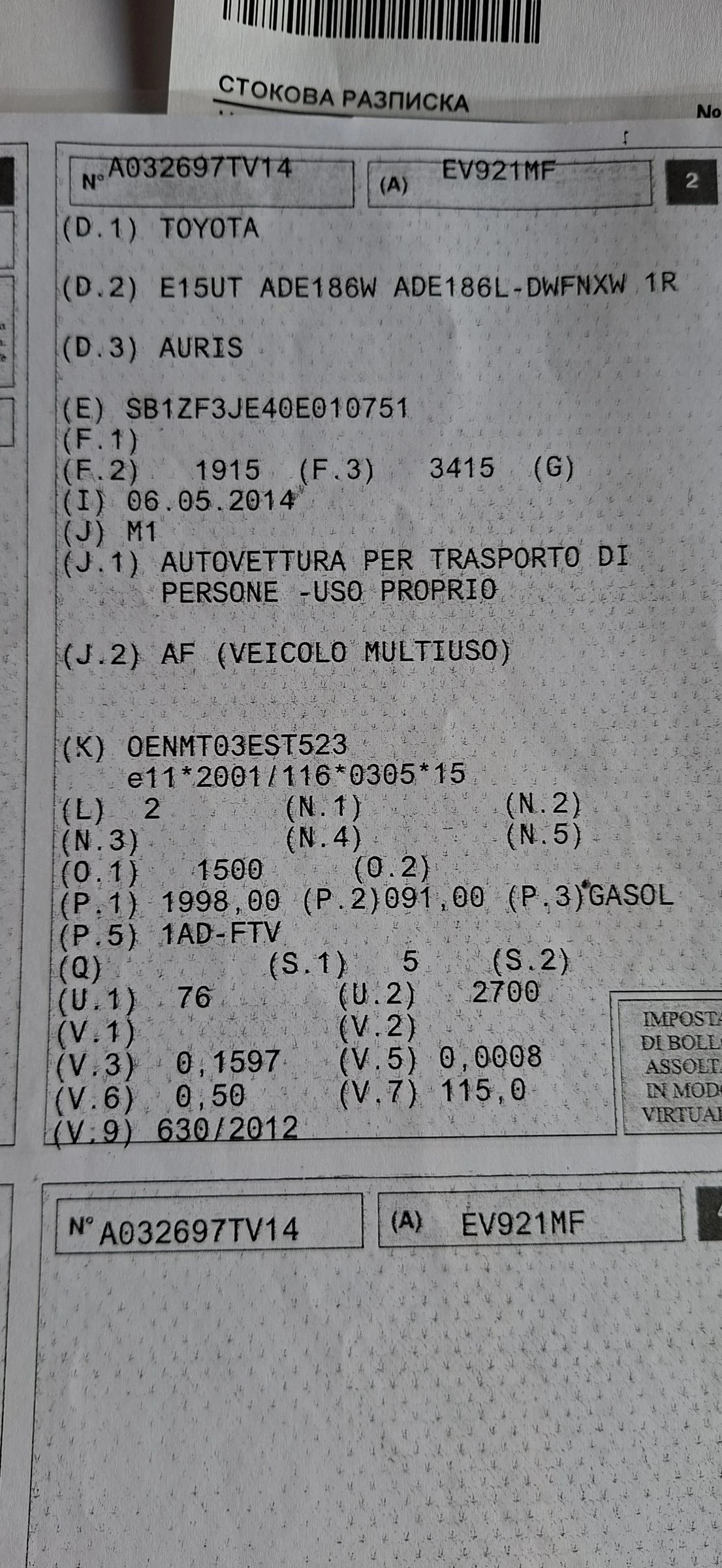 Toyota Auris 2.0 D4D 6 CK., снимка 15 - Автомобили и джипове - 53907863