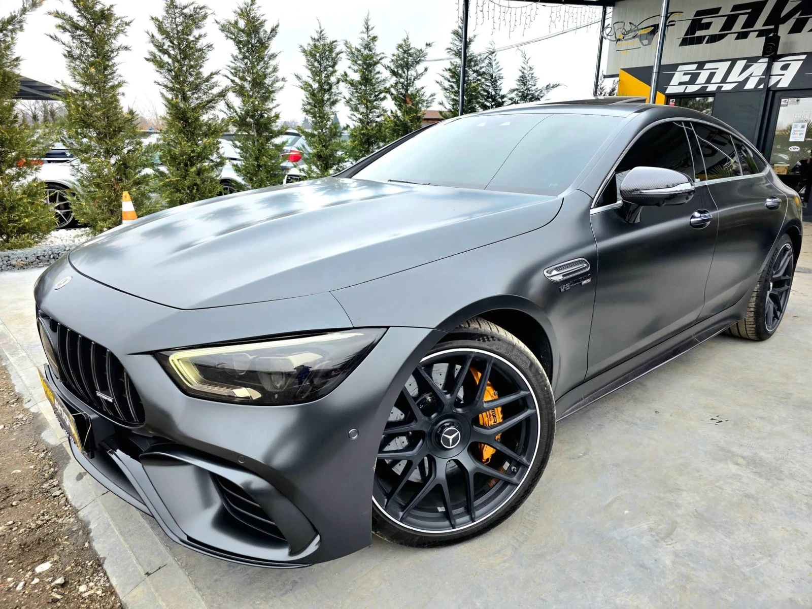 Mercedes-Benz AMG GT 63S 4MATIC STAGE 1 40ХИЛ КМ РЯДКА КОЖА ЛИЗИНГ 100%, снимка 1