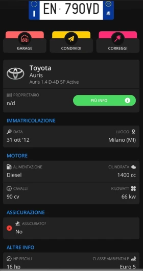 Toyota Auris 10.2012* 1.4D4D* РЕАЛНИ КМ* ИТАЛИЯ* 2 КЛЮЧА* , снимка 16