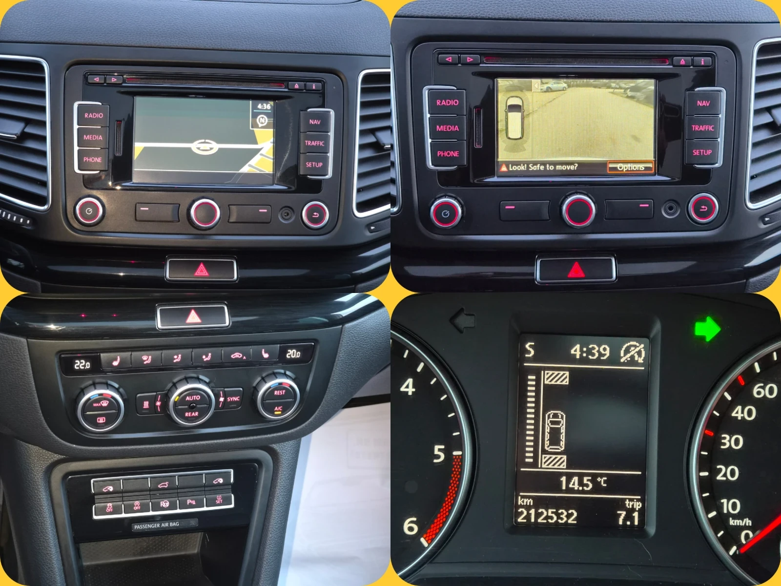 Seat Alhambra 2.0Tdi/4x4/7м./ел.врати/ксенон/нави/панорама/кожа/, снимка 15 - Автомобили и джипове - 53968987