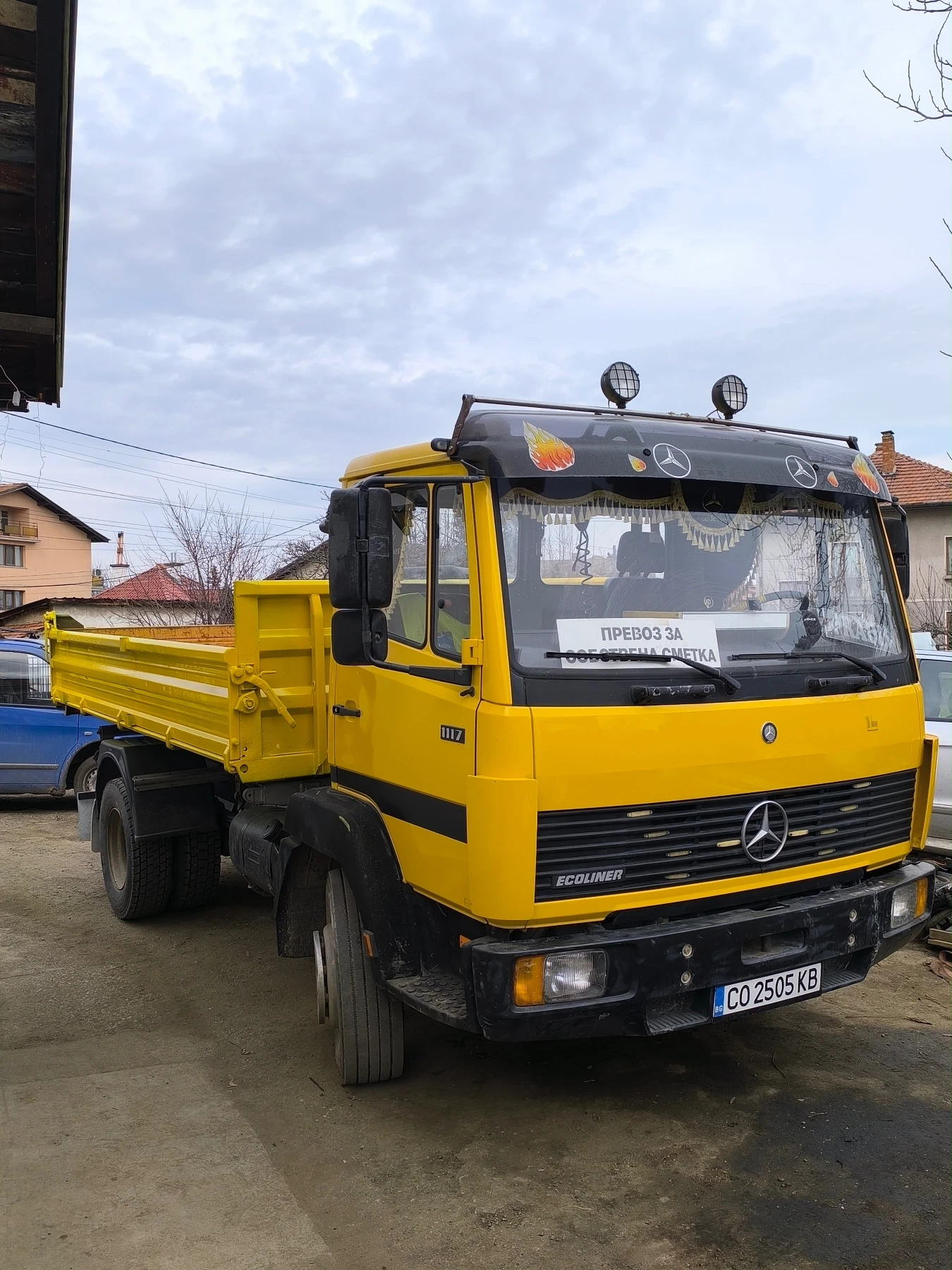 Mercedes-Benz 1117 Тристранен самосвал MEILLER KIPPER 4метра, снимка 9 - Камиони - 55956273