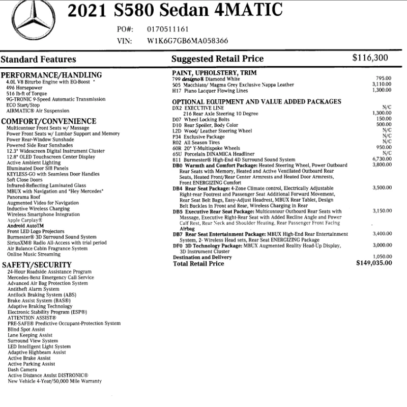 Mercedes-Benz S 580 4D BURMESTER * МАСАЖ * ТЕЛЕВИЗОРИ, снимка 16 - Автомобили и джипове - 52944127