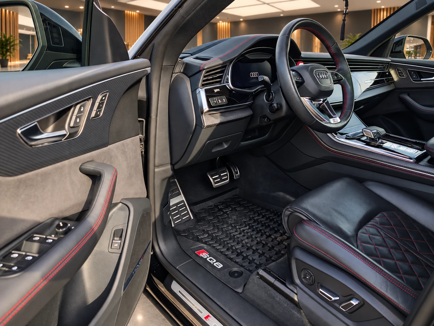 Audi Q8 Facelift S-line HeadUp Печка Панорама Laser, снимка 5 - Автомобили и джипове - 54823748