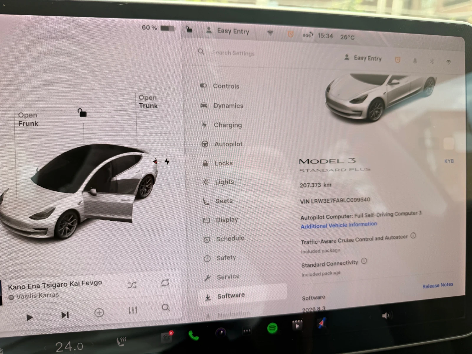 Tesla Model 3 SR+ /SoH 91%/Сертификат, снимка 10 - Автомобили и джипове - 54385128