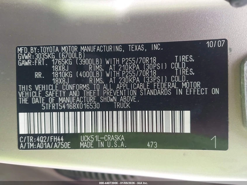 Toyota Tundra 4.7l Sr5 4.7L V8, снимка 9 - Автомобили и джипове - 53747015