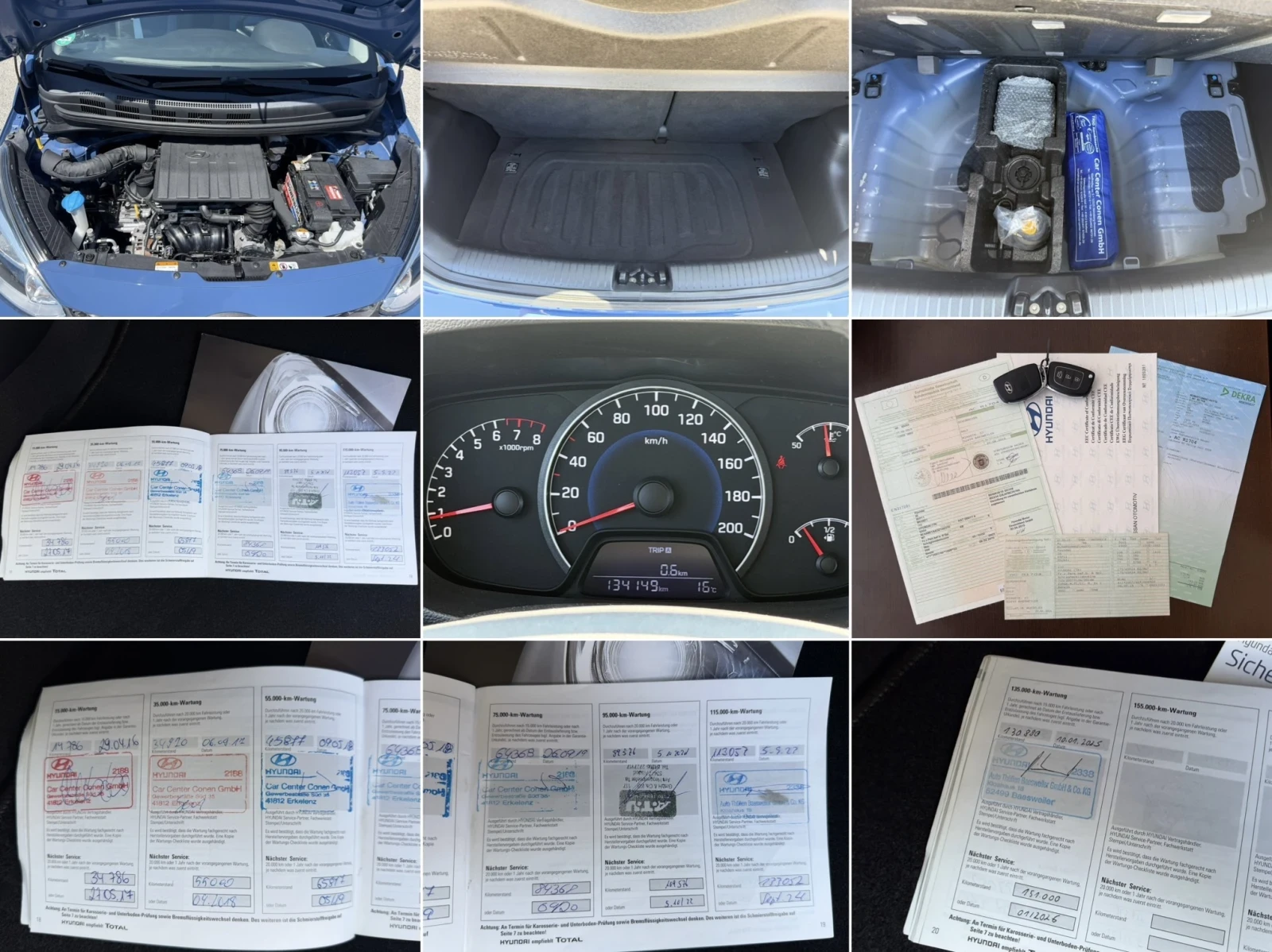 Hyundai I10 1.0i LED SERVICE BOOK EURO 6 TUV COC, снимка 16 - Автомобили и джипове - 55421268