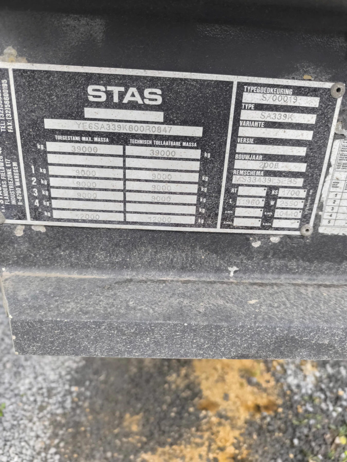 Полуремарке Stas SA339K, снимка 4 - Ремаркета - 54015908