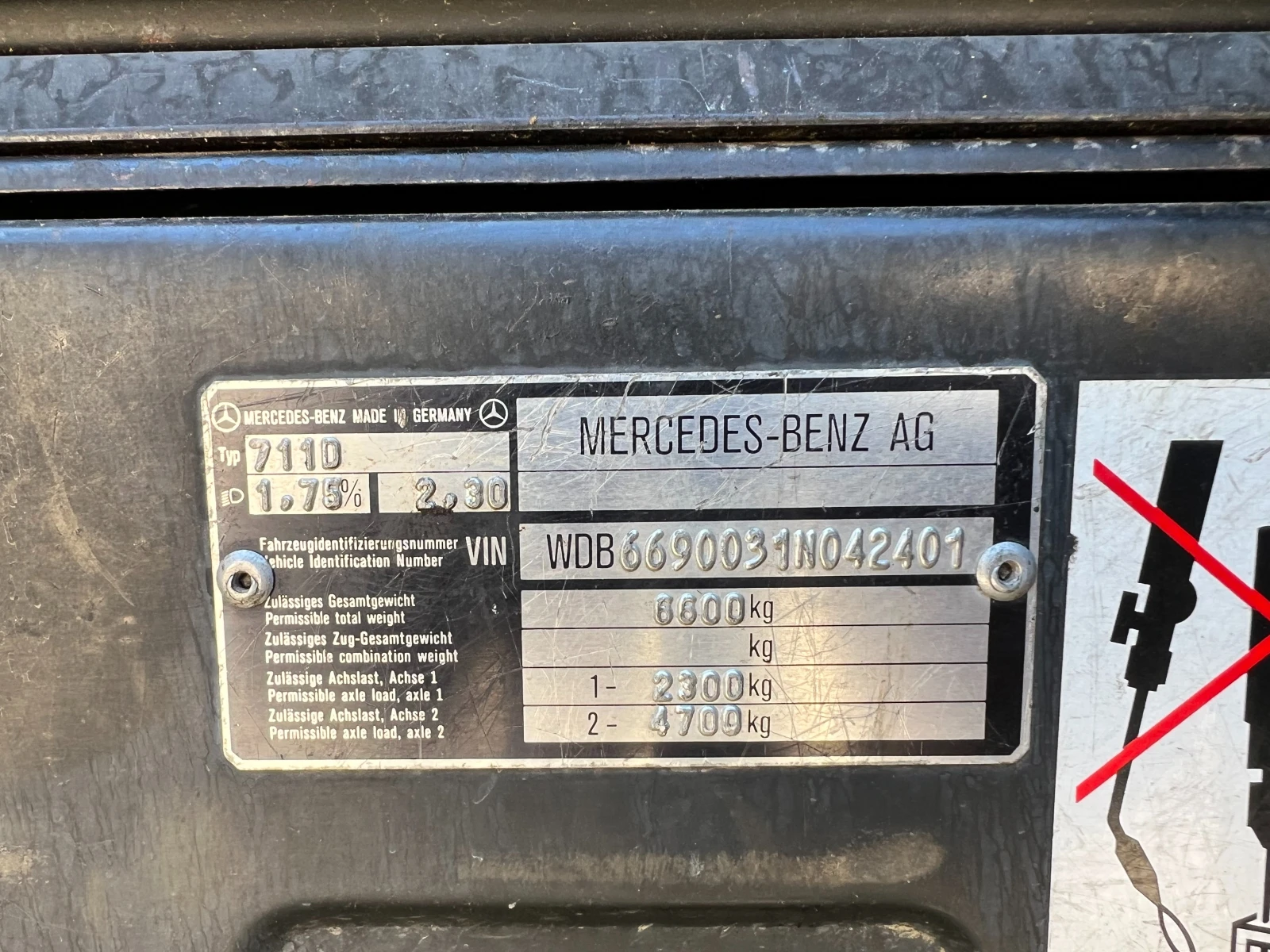 Mercedes-Benz 711, снимка 7 - Камиони - 55695164