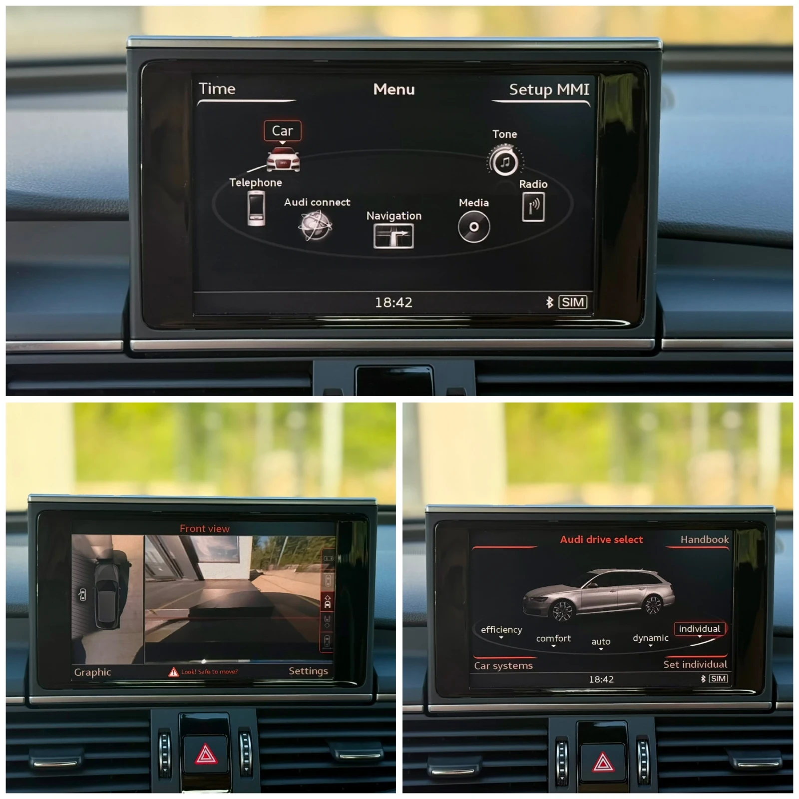 Audi A6 S-LINE / ПОДГРЕВ / ОБДУХВАНЕ / 360 КАМЕРА / MATRIX, снимка 16 - Автомобили и джипове - 54967478