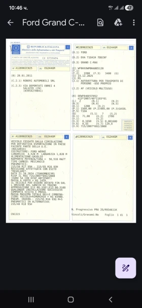 Ford Grand C-Max 1.6 d 7 mesten, снимка 13 - Автомобили и джипове - 53690784