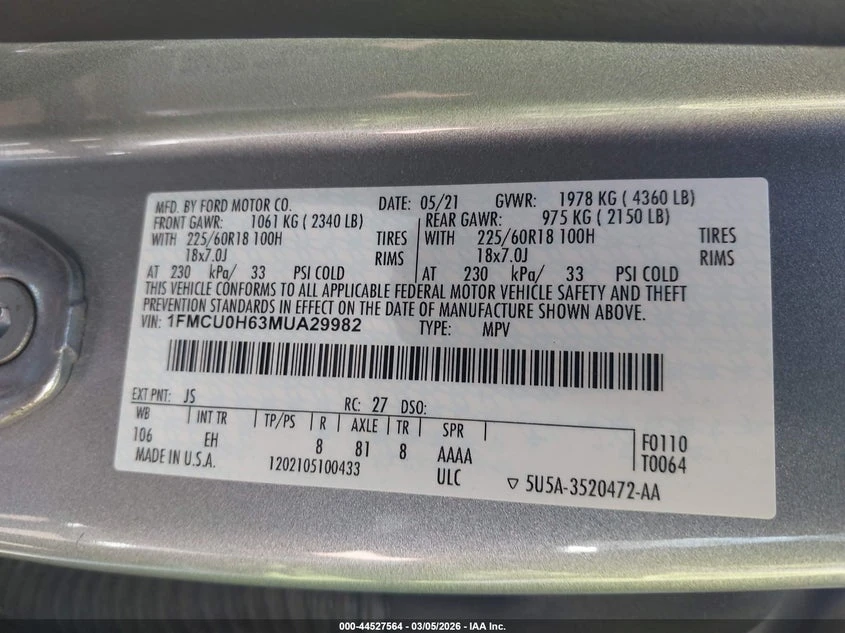 Ford Escape 1.5l Sel, снимка 9 - Автомобили и джипове - 54101738