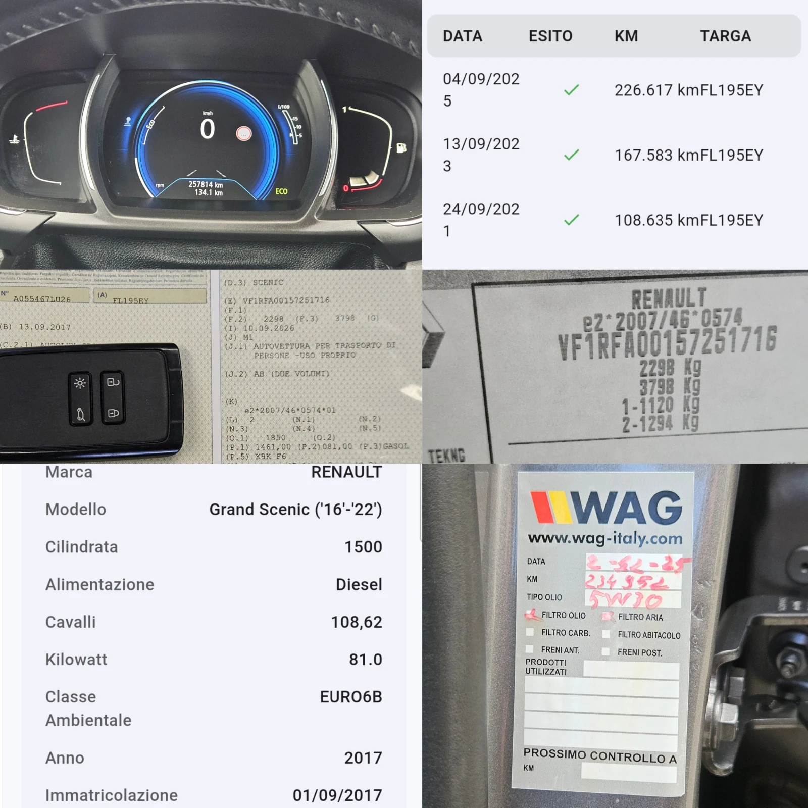 Renault Grand scenic 1.5DCI/BUSINESS/6ск./7м/LED/NAVI/БЛУТУТ/EU6/ТОП, снимка 12 - Автомобили и джипове - 56210553