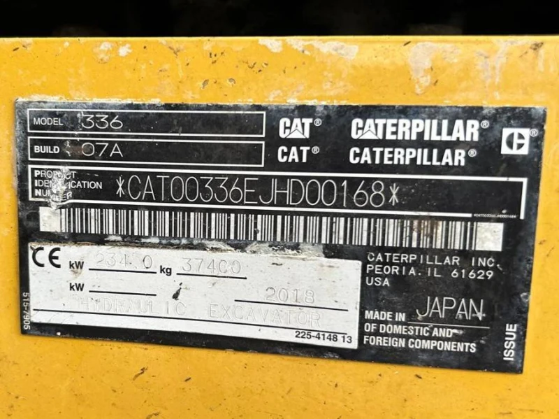 Багер Caterpillar 336, снимка 17 - Индустриална техника - 47786256