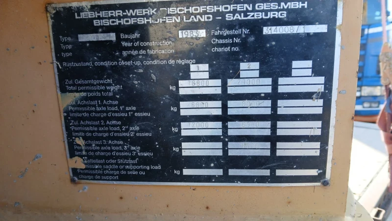 Кулокранове Liebherr, снимка 8 - Индустриална техника - 52998046