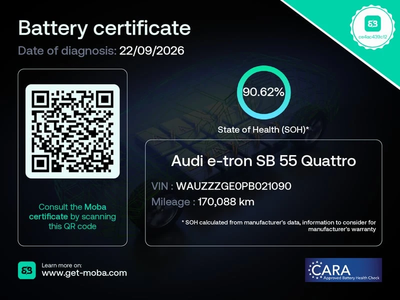Audi E-Tron Sportback 55 Quattro Leather LED Navi 90.62% SoH | Mobile.bg � ����������� 15
