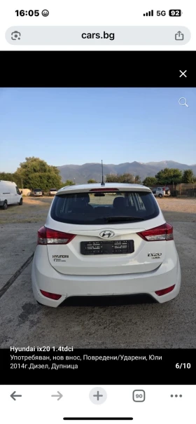 Обява за продажба на Hyundai Ix20 1.4 Dizel ~14 лв. - изображение 2