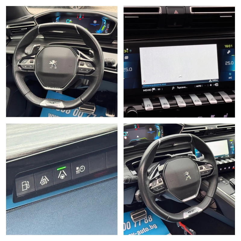 Peugeot 508 PLUG-IN HYBRID 225КС. GT-LINE ДИСТРОНИК KEYLESSGO, снимка 10 - Автомобили и джипове - 53213068