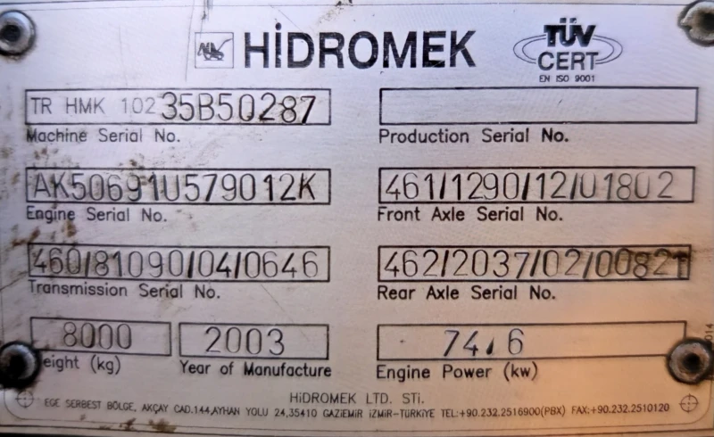 Багер Hidromek HIDRMEK HMK 102, снимка 8 - Индустриална техника - 48952427