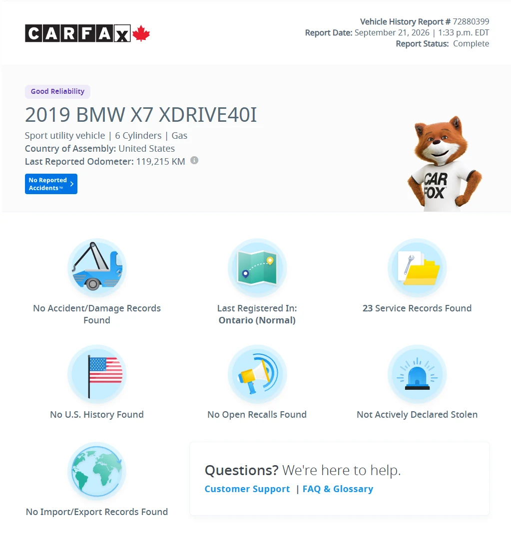 BMW X7 xDrive40i CARFAX ������� | 2019 | 123 753 km | Mobile.bg � ����������� 14