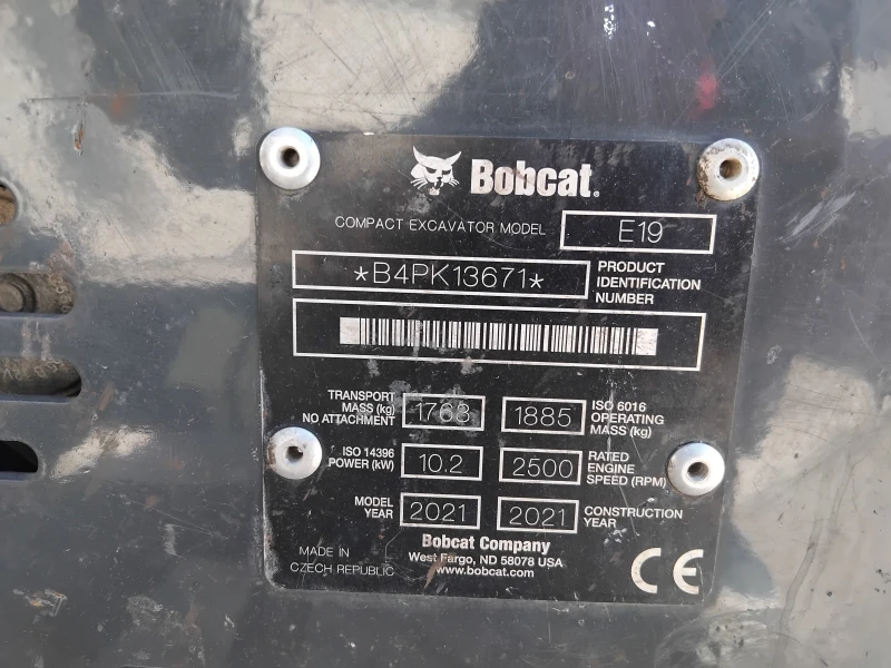Багер Bobcat Е19, снимка 13 - Индустриална техника - 49416999