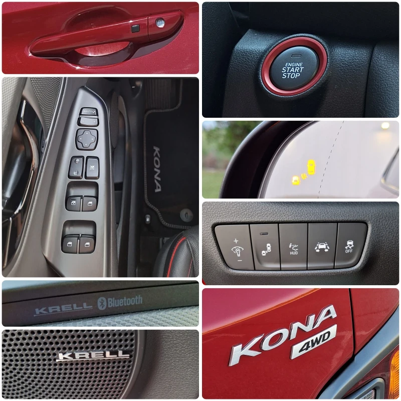 Hyundai Kona 1.6Т ВСИЧКИ ЕКСТРИ 177кс4x4 ПЪЛНА СЕРВИЗНА ИСТОРИЯ, снимка 15 - Автомобили и джипове - 50760742