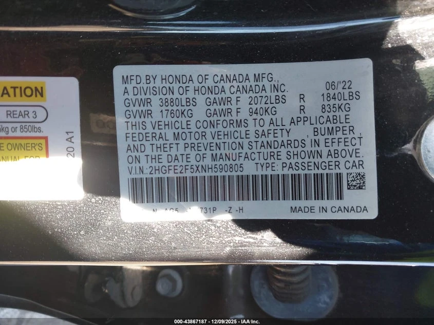 Honda Civic 2l Sport, снимка 9 - Автомобили и джипове - 54094578