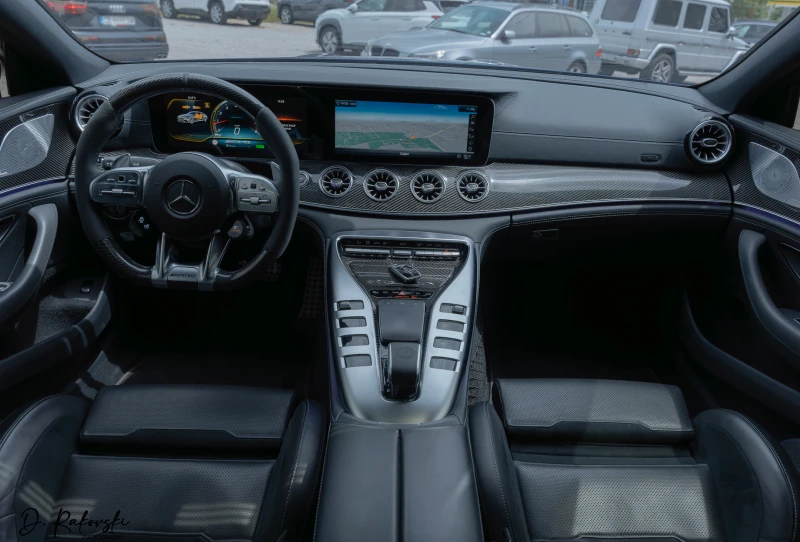 Mercedes-Benz GT 53AMG/435HP/4MATIC+ /HUD/360/AERO/CARBON/4D-BURM, снимка 13 - Автомобили и джипове - 52472262