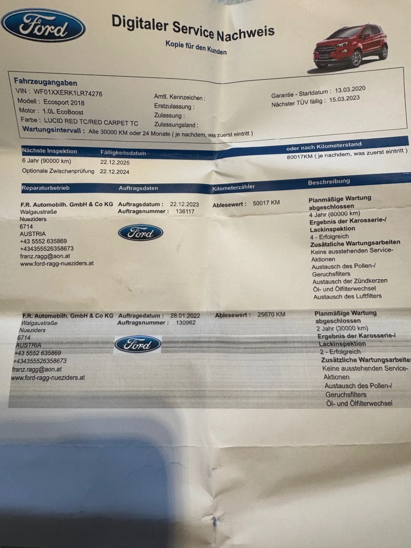 Ford EcoSport 72000km.100%, снимка 13 - Автомобили и джипове - 53274454
