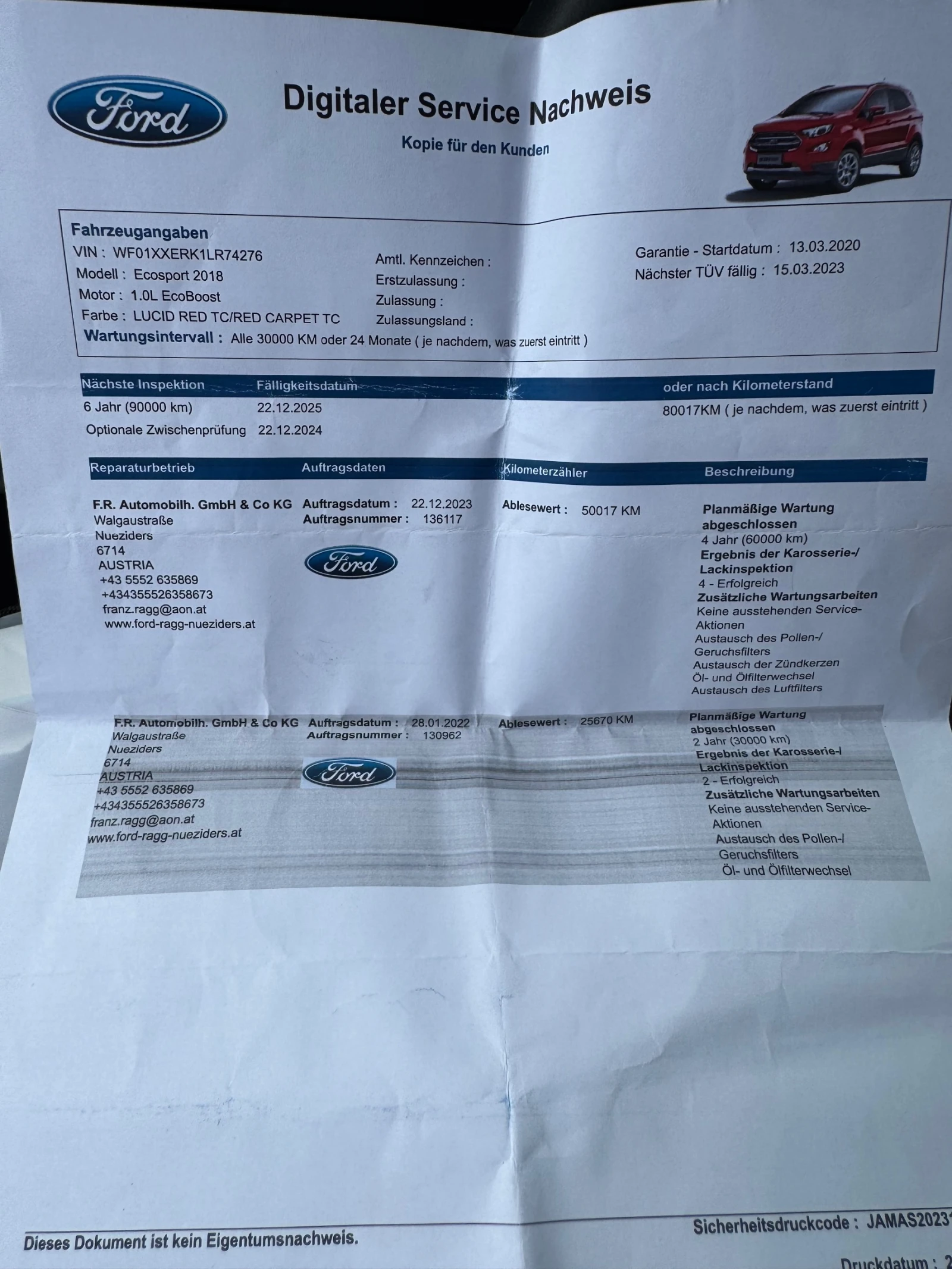 Ford EcoSport 72000km.100%, снимка 14 - Автомобили и джипове - 53274454