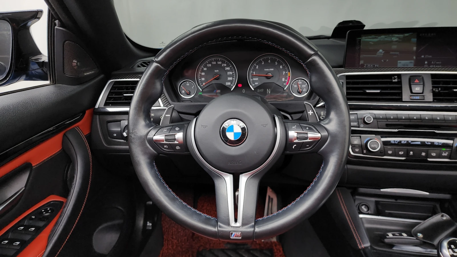BMW M4 CABRIO* ЧЕРВЕНА КОЖА* HEAD UP* NAVI* КАМЕРА, снимка 10 - Автомобили и джипове - 55395825