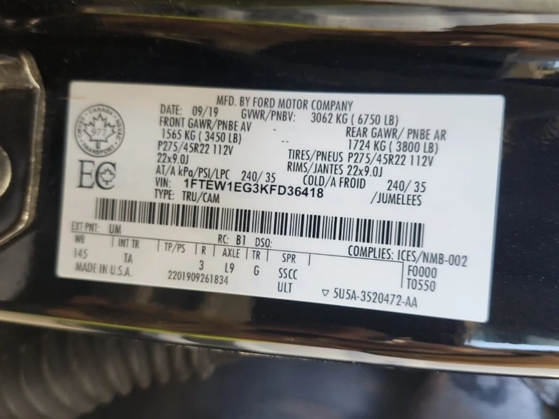 Ford F150 2019 LIMITED * БЕЗ ПЪРВОНAЧАЛНА ВНОСКА, снимка 15 - Автомобили и джипове - 52837566