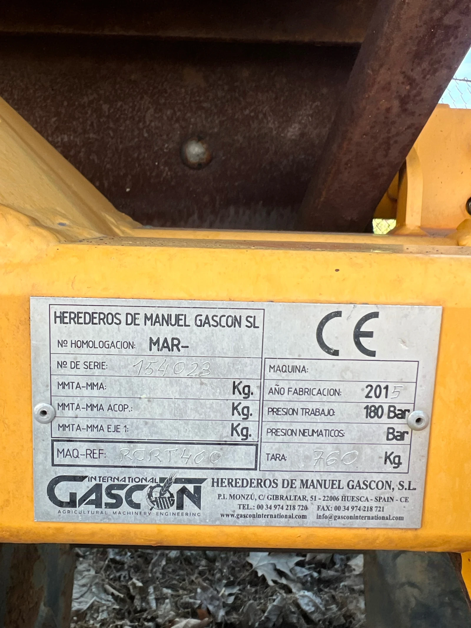 Друг вид Внос Сечка  Gascon DECLA 4м - изображение 3