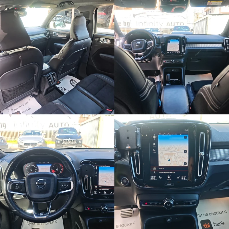 Volvo XC40 AWD, R-DESIGAN, ДИСТРОНИК, КАМЕРА, ПОДГРЕВ, КЕЙЛЕС, снимка 11 - Автомобили и джипове - 53598544